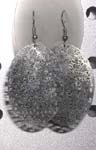 Oval shape fish hook earring with rugged design 