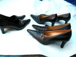 Designer inspired shoe warehouse factory distributes fashionable slip on womens short heeled pumps with fashion decor