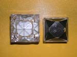 Earring, necklace ring manufacturer distributing fashion jewelry box. Clear hexagon shape jewelry box with black or silver coloring inside