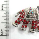 brooch, elephant shaped brooch, crystal  brooch