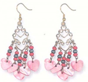 heart shaped earring, 	earring types, fashion jewelry