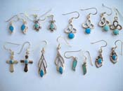 Bronze elegance fashion gemstone earring, ramdomly picked. 