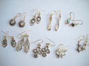 Bronze wedding accessory fashion gemstone earring, ramdomly picked.