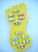 Summer fashion toe ring with feet display