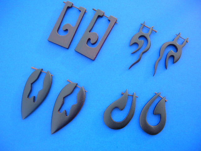 Jewelry supply express - Organic wood fashion accessory earrings, handmade in indonesia