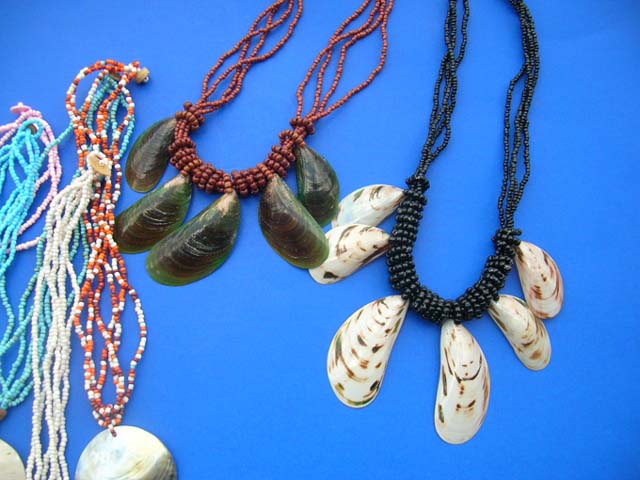 Ladies jewelry fashion supplier - Summer style bali indonesian seashell and bead necklaces
