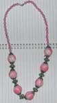 Womens fashion jewelry wholesale. Beads interspersed with silver plated fashion beads on crystal beaded necklace