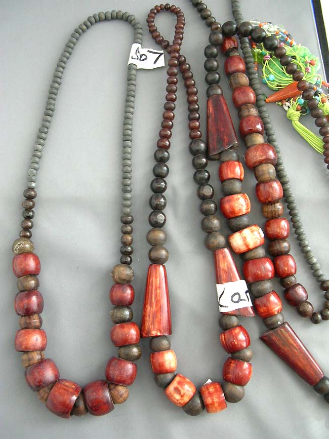 wooden beaded necklaces. wear wooden bead necklace