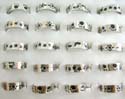Fashion bold band ring with assorted carved-in pattern design