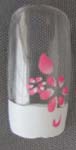 Acrylic nail treatment supplies distributed from international importing dealer. Artificial nails art kit with pink Sakura flower design, included 12 nature nails, one glue and application on back 