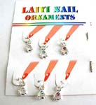 Nail art supplies imported from China wholesale factory. Sunburst shape fingernail dangling ring piercing.