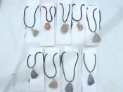 Enlarge gemstone black cord necklace