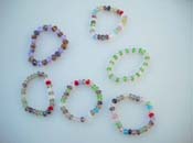 Crystal glass beaded bracelet