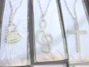 Party jewelry long cz necklace