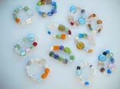 Furnace glass bead stretch bracelet