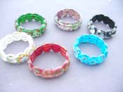 Furnace glass bead stretch bracelet