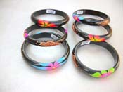 Handicrafts brushstrokes flower bangle