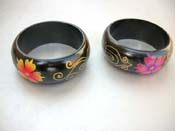 Handicrafts brushstrokes flower bangle
