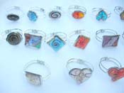 Murano silver plated band bangle