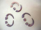 Silver pin horn or wooden earring