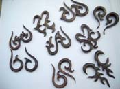 Wooden taper earring