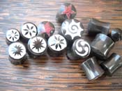 Tube painting horn earring