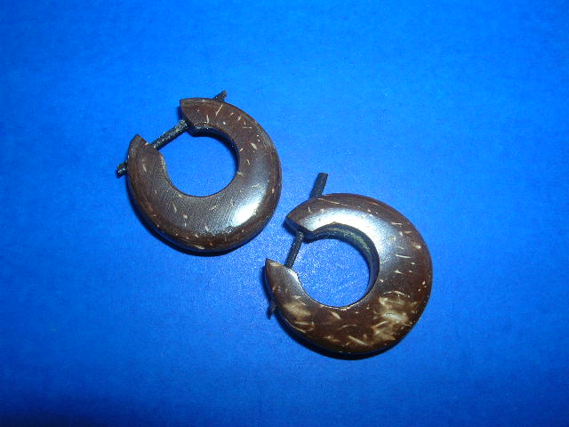 Indonesia accessory store - Ladies native fashion hoop earrings with 16G/1.2mm post