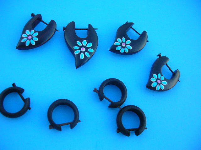 Beautiful hoop inspired organic wood earrings. Wholesale handcrafted jewelry store