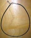 Light leather black necklace