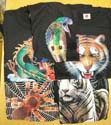 Assorted animal's print black T-shirt,