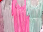 Lady's silk pajama sleep skirt in different color design