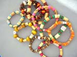 Vacation wear jewelry sholesaler imports unique Trendy stretchy wooden bead bracelets