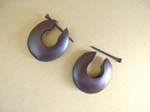 Ladies contemporary accessories online, buy bali Artist wear wooden earlet earrings handmade from unique wood design 