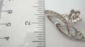 Fashion leaf and flower pin with silver plated